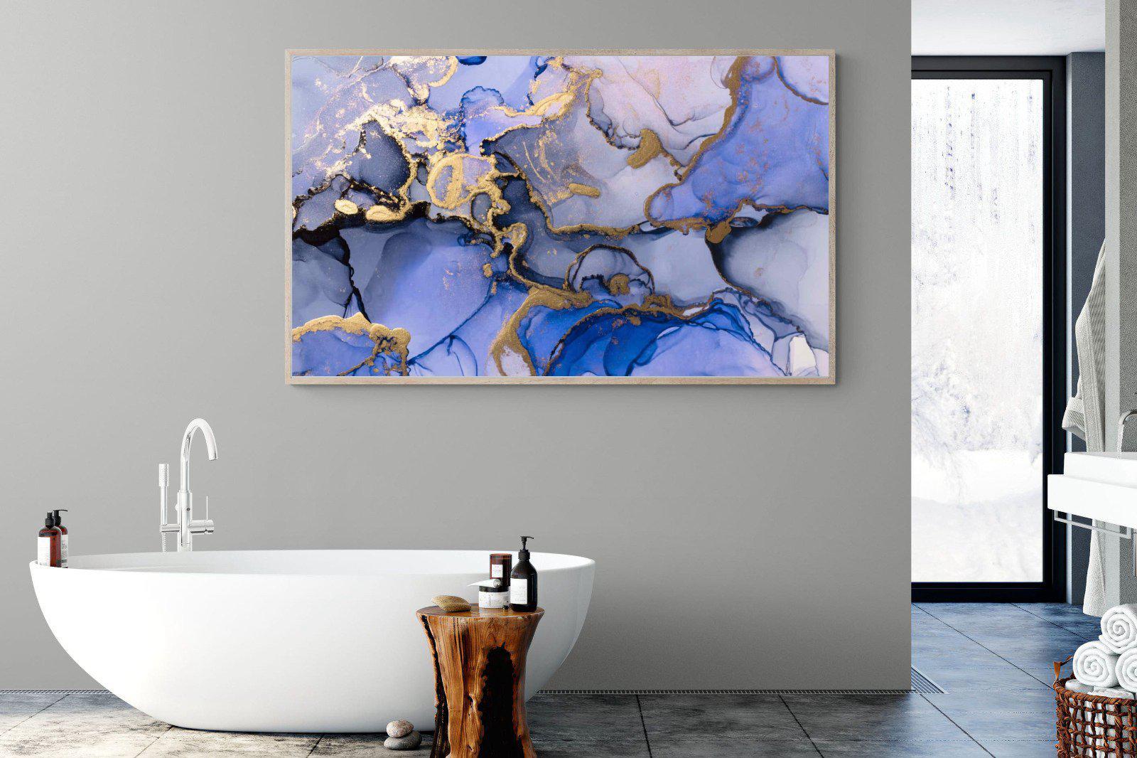 Aqua Gold-Wall_Art-180 x 110cm-Mounted Canvas-Wood-Pixalot