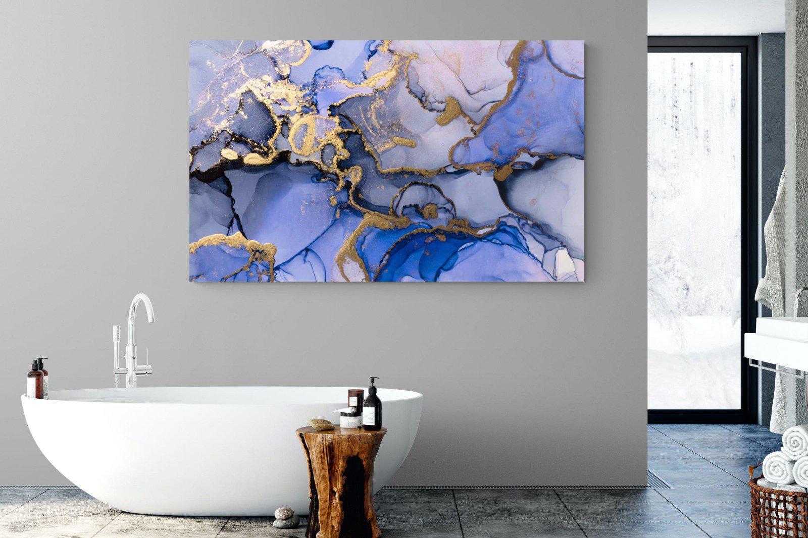 Aqua Gold-Wall_Art-180 x 110cm-Mounted Canvas-No Frame-Pixalot