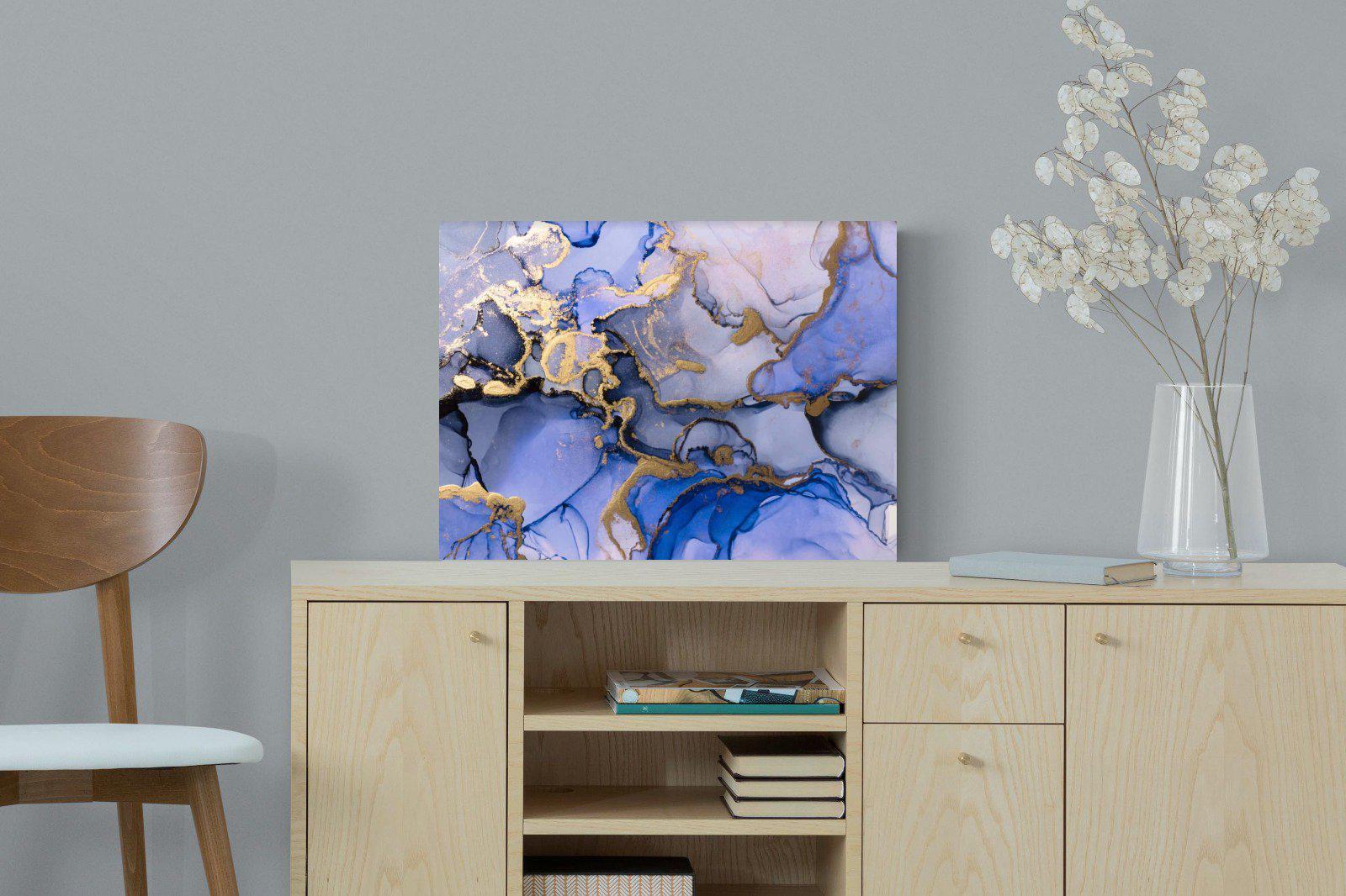 Aqua Gold-Wall_Art-60 x 45cm-Mounted Canvas-No Frame-Pixalot
