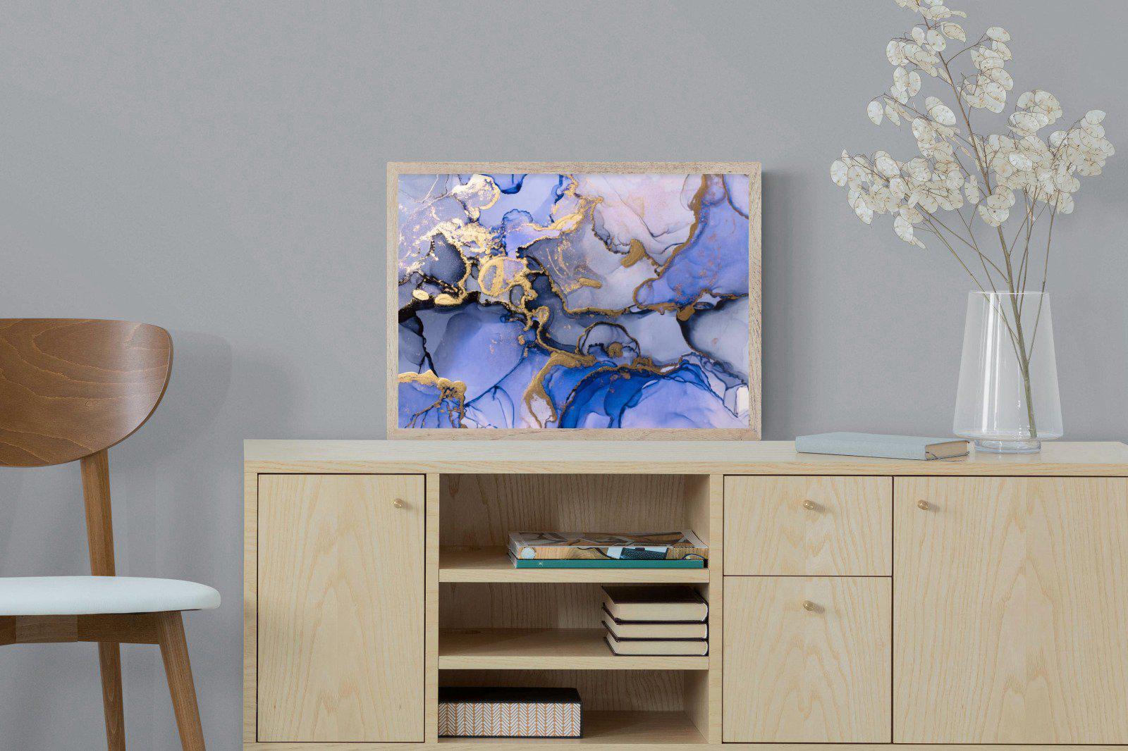 Aqua Gold-Wall_Art-60 x 45cm-Mounted Canvas-Wood-Pixalot