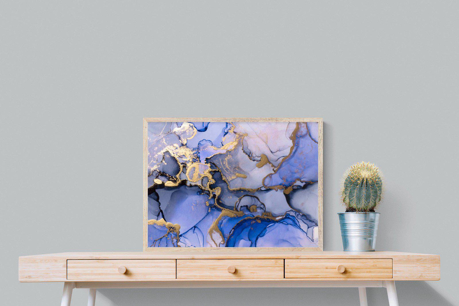 Aqua Gold-Wall_Art-80 x 60cm-Mounted Canvas-Wood-Pixalot