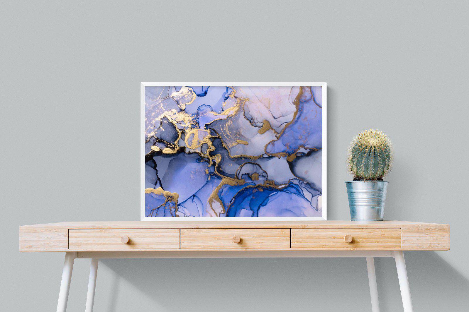 Aqua Gold-Wall_Art-80 x 60cm-Mounted Canvas-White-Pixalot