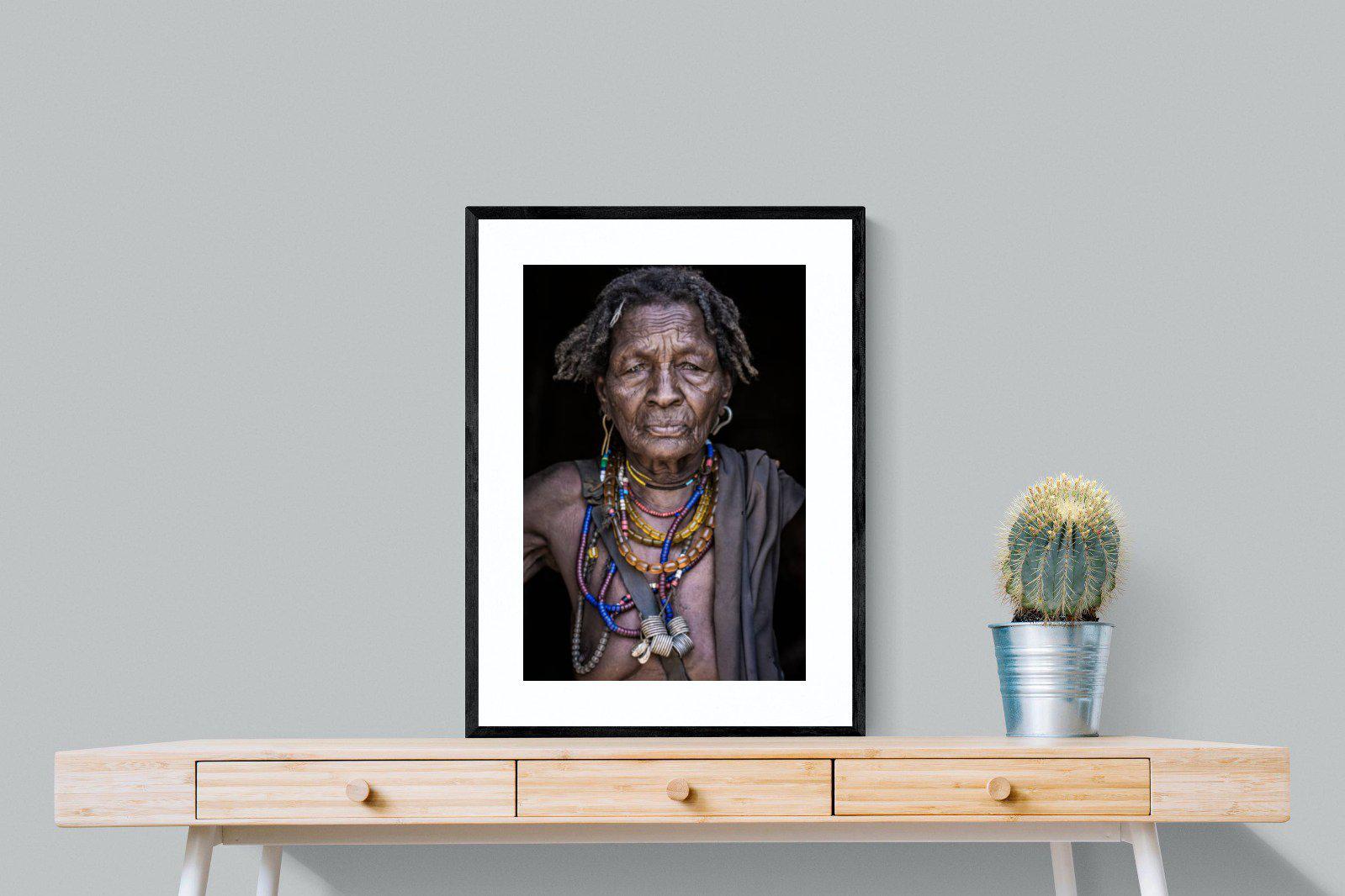 Arbore Tribe-Wall_Art-60 x 80cm-Framed Print-Black-Pixalot