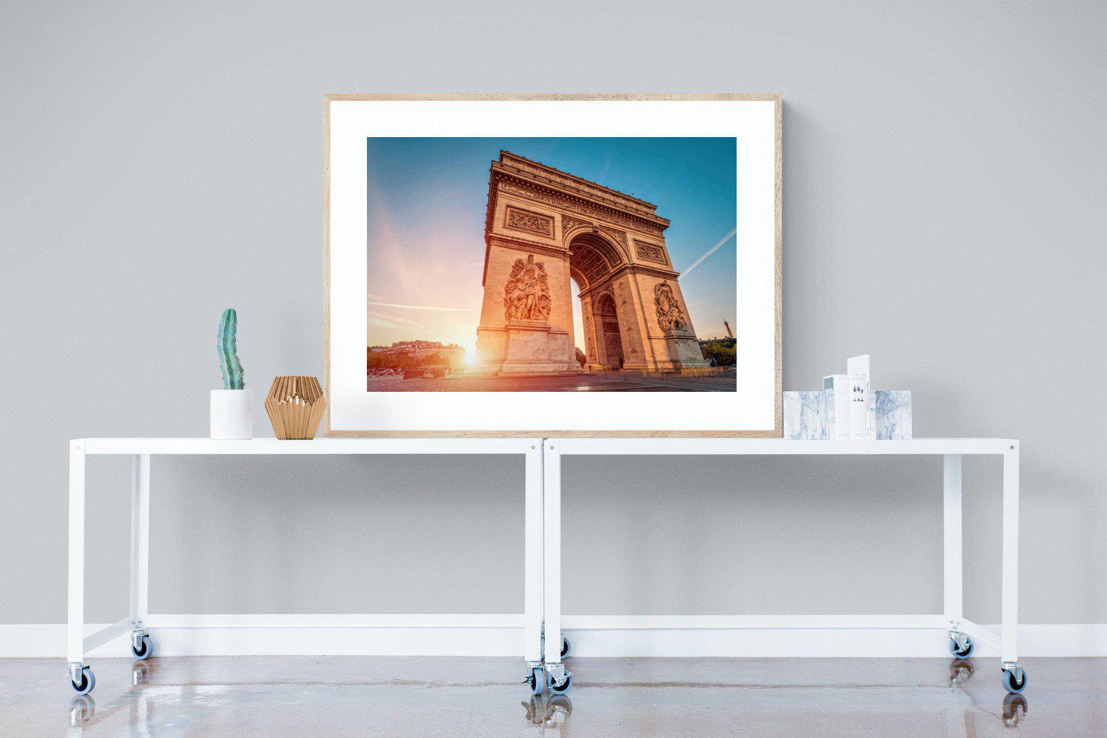 Arc de Triomphe-Wall_Art-120 x 90cm-Framed Print-Wood-Pixalot