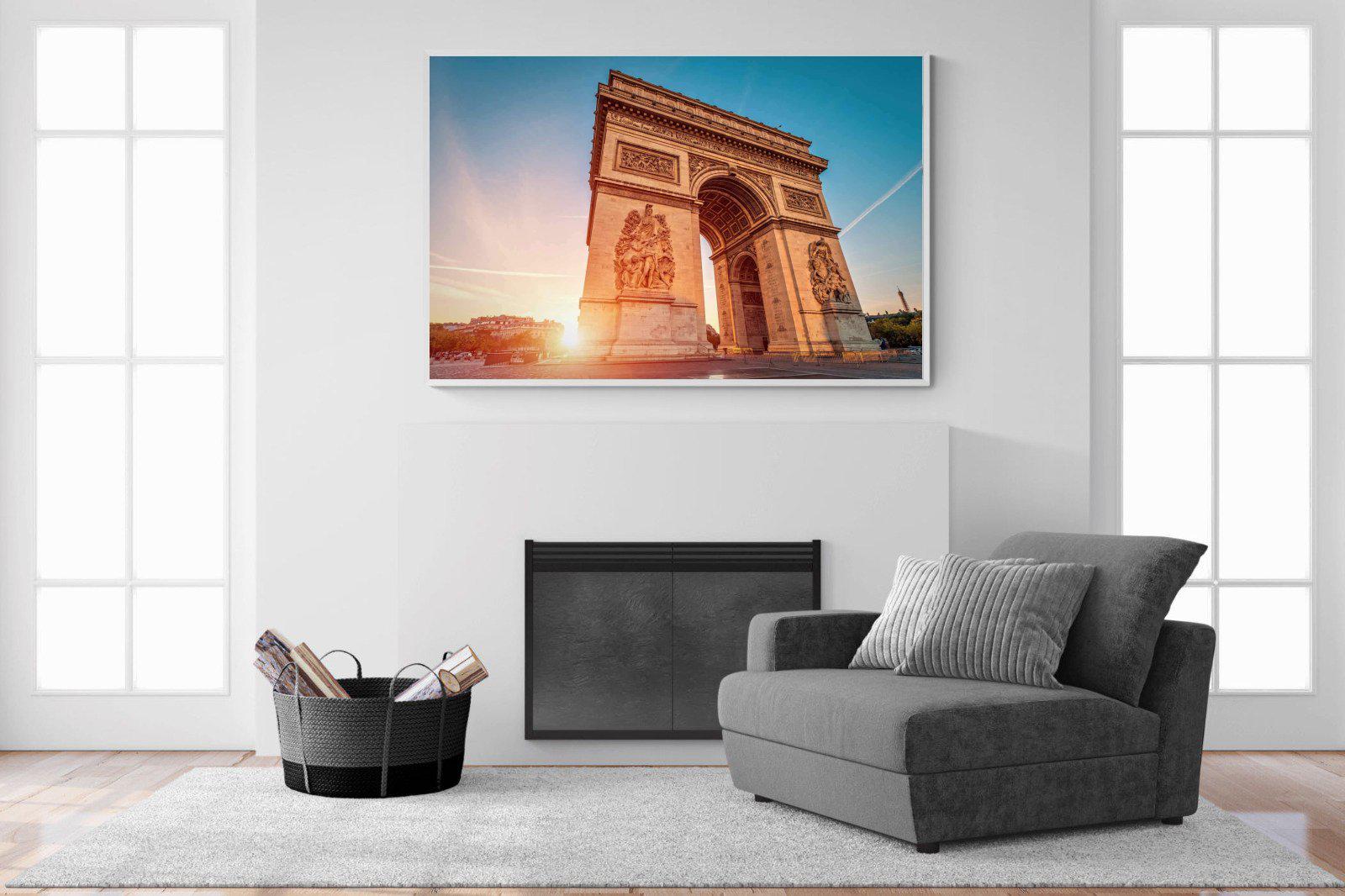 Arc de Triomphe-Wall_Art-150 x 100cm-Mounted Canvas-White-Pixalot