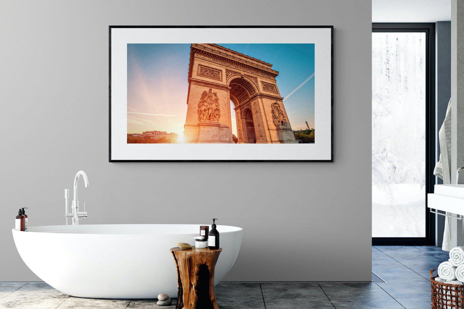 Arc de Triomphe-Wall_Art-180 x 110cm-Framed Print-Black-Pixalot