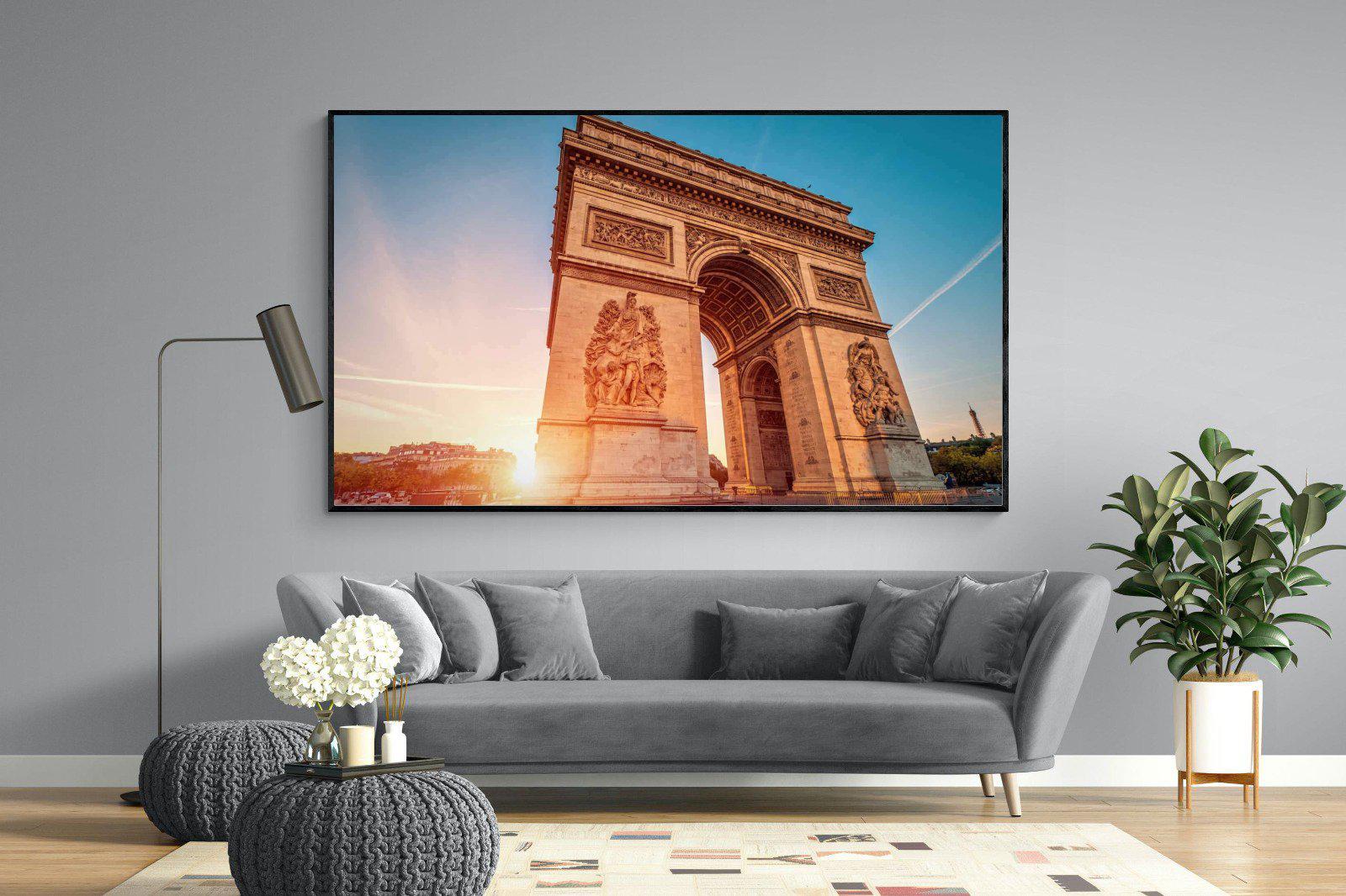 Arc de Triomphe-Wall_Art-220 x 130cm-Mounted Canvas-Black-Pixalot