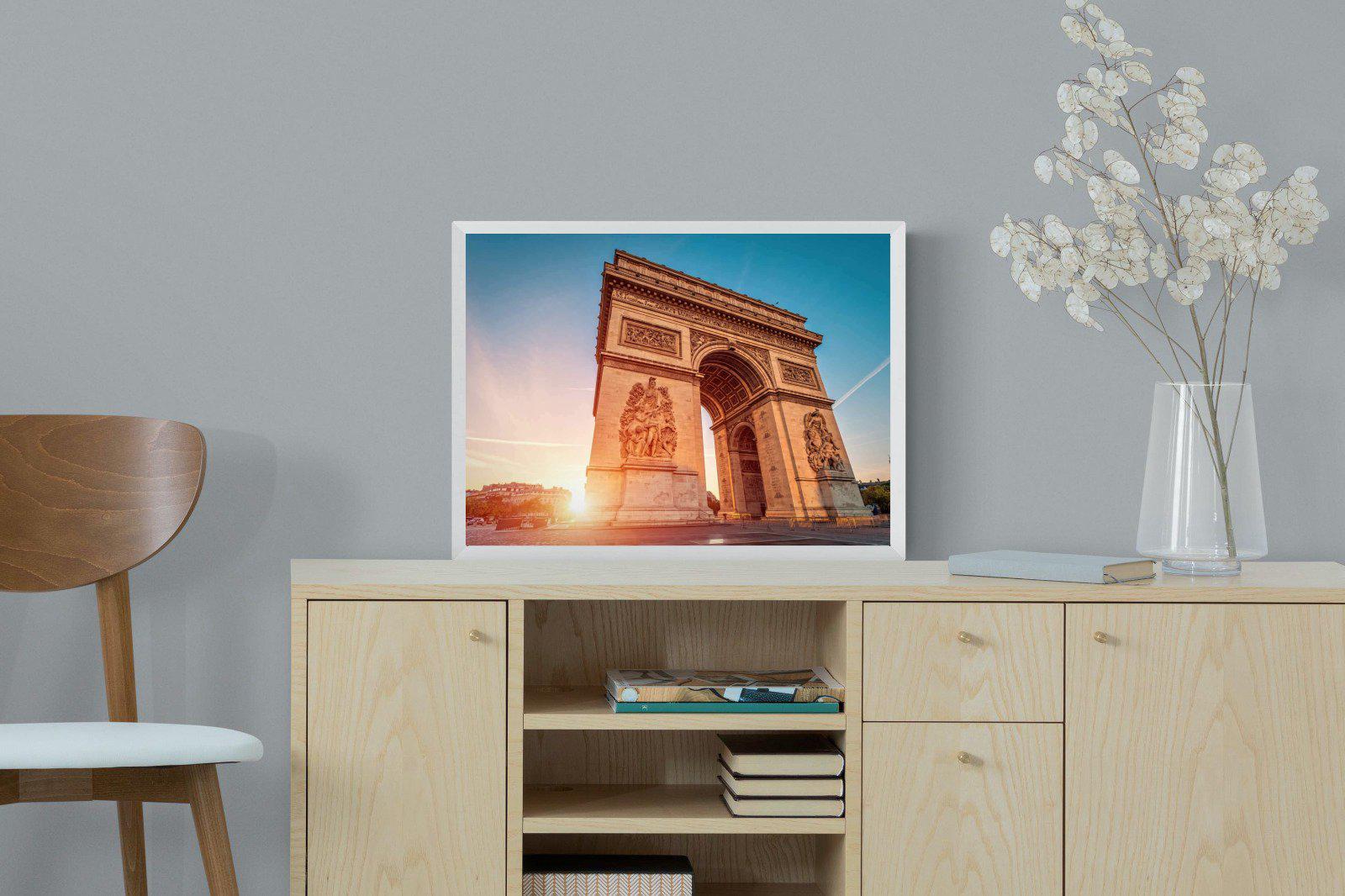 Arc de Triomphe-Wall_Art-60 x 45cm-Mounted Canvas-White-Pixalot