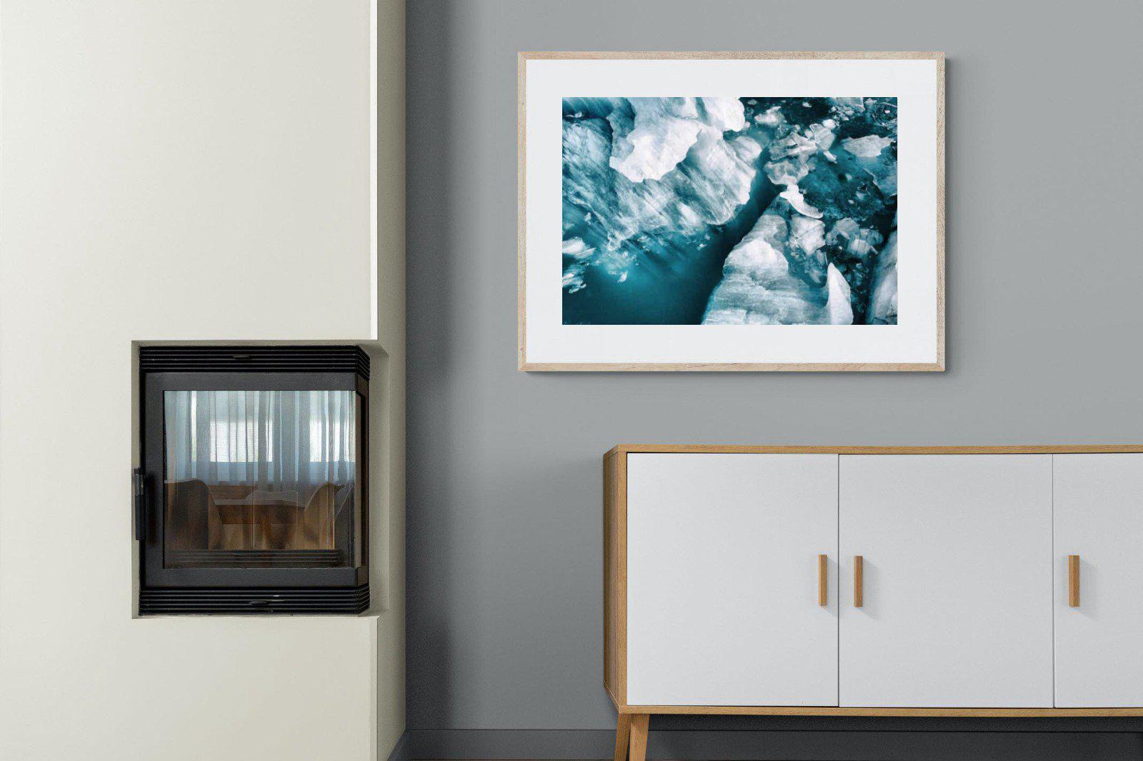 Arctic Lake-Wall_Art-100 x 75cm-Framed Print-Wood-Pixalot