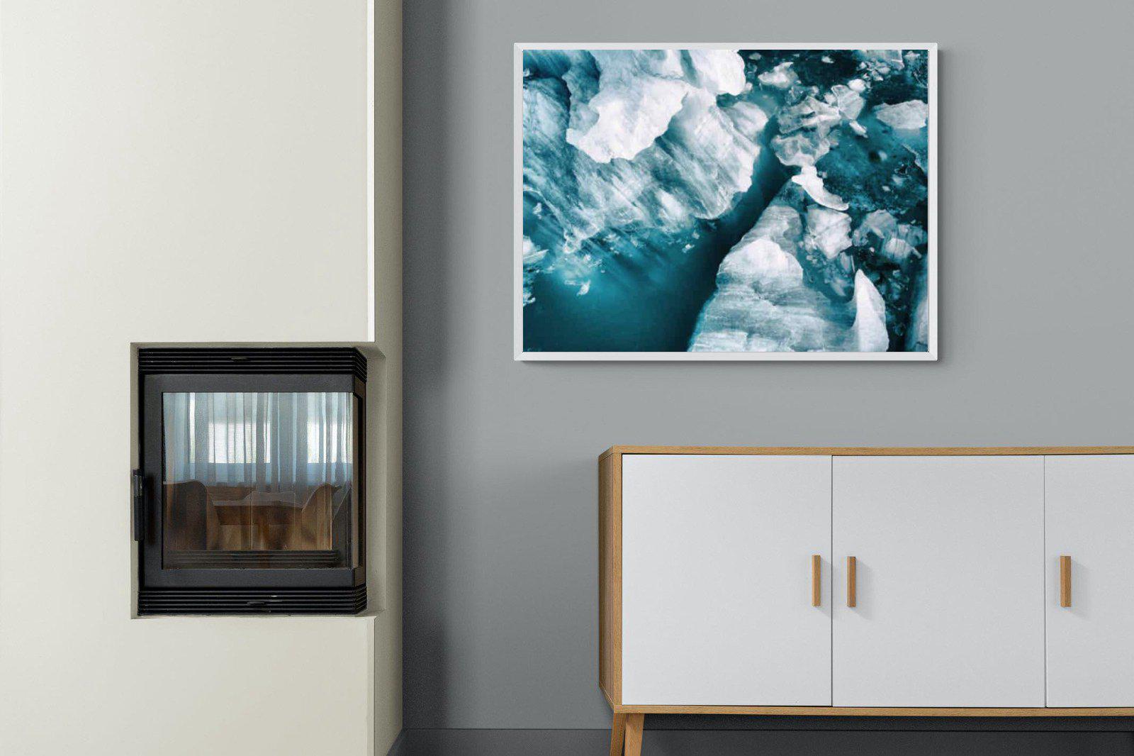 Arctic Lake-Wall_Art-100 x 75cm-Mounted Canvas-White-Pixalot