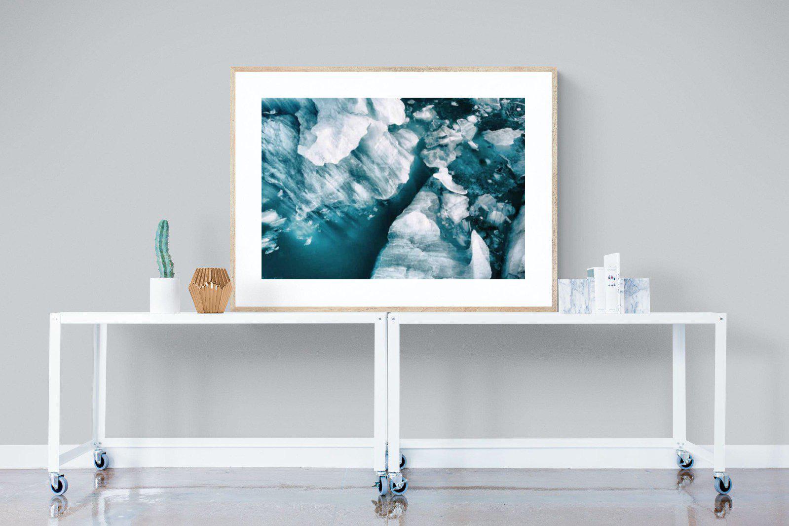Arctic Lake-Wall_Art-120 x 90cm-Framed Print-Wood-Pixalot