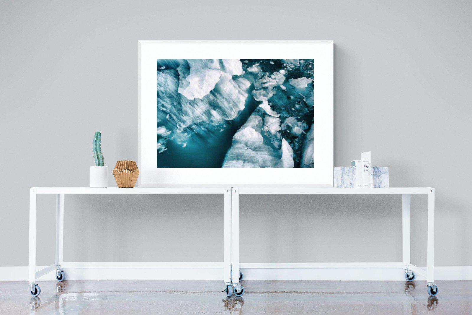 Arctic Lake-Wall_Art-120 x 90cm-Framed Print-White-Pixalot