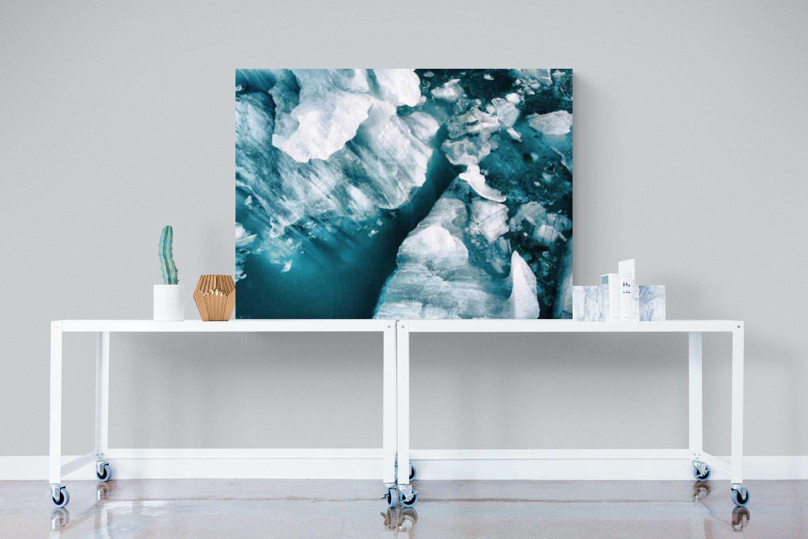 Arctic Lake-Wall_Art-120 x 90cm-Mounted Canvas-No Frame-Pixalot