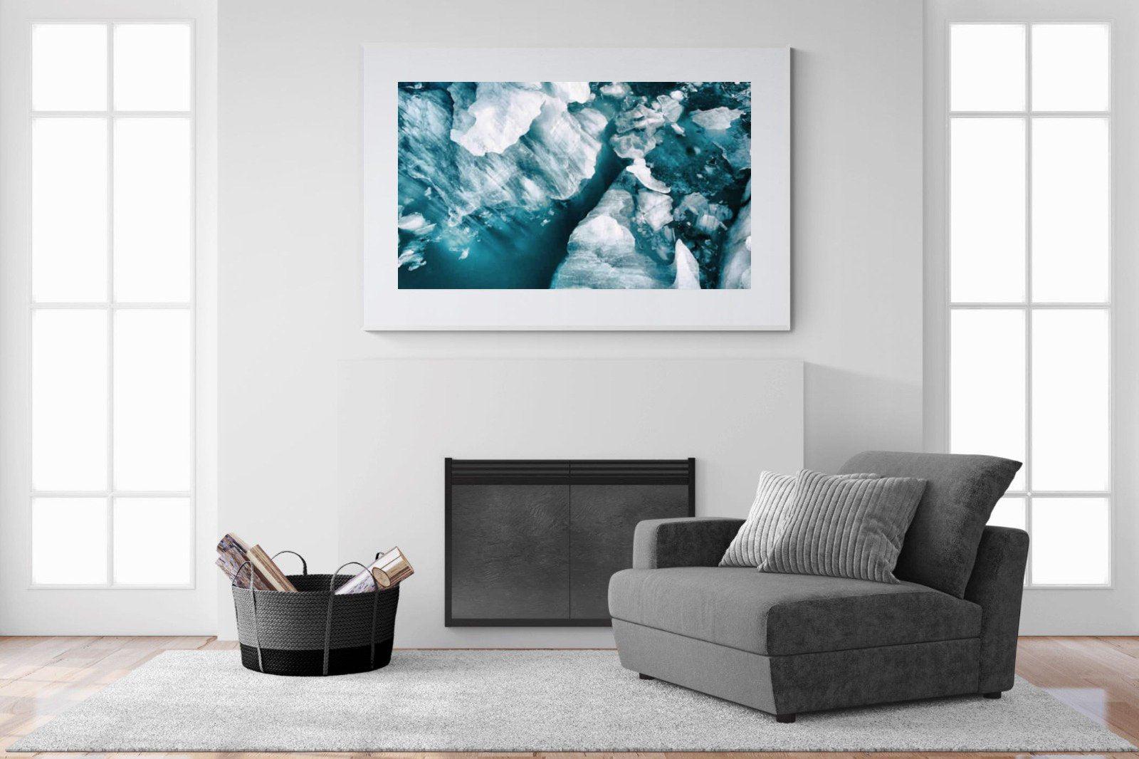Arctic Lake-Wall_Art-150 x 100cm-Framed Print-White-Pixalot
