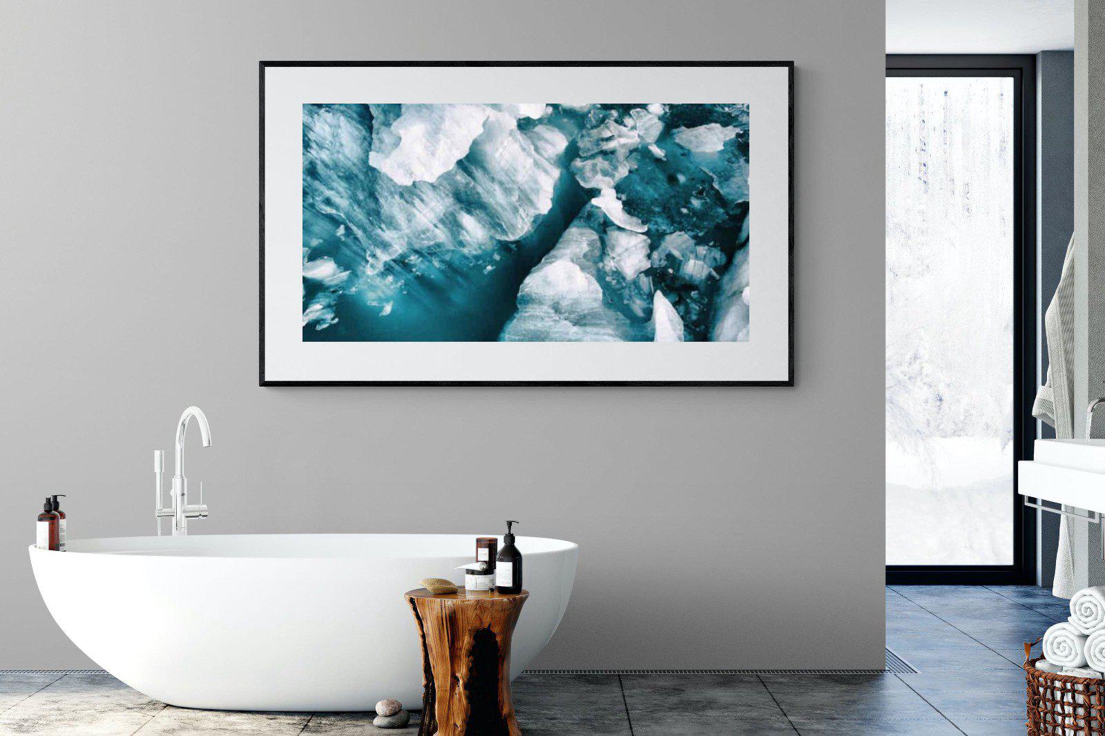 Arctic Lake-Wall_Art-180 x 110cm-Framed Print-Black-Pixalot