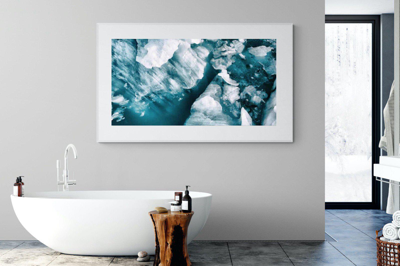 Arctic Lake-Wall_Art-180 x 110cm-Framed Print-White-Pixalot