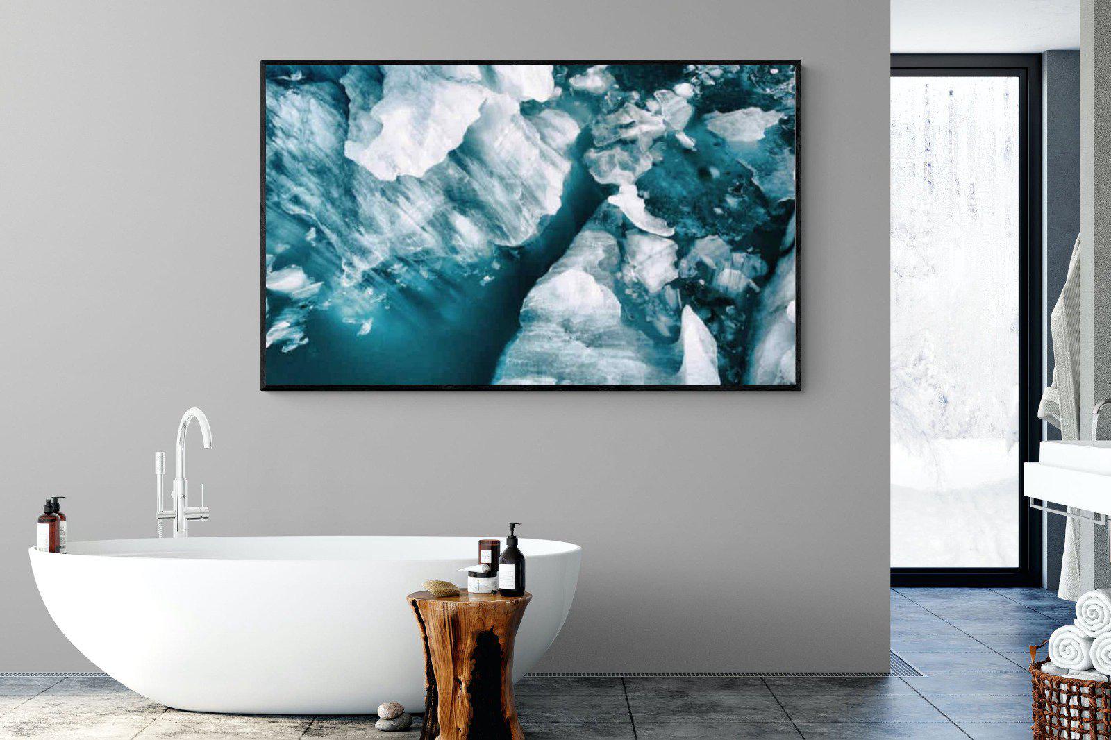 Arctic Lake-Wall_Art-180 x 110cm-Mounted Canvas-Black-Pixalot