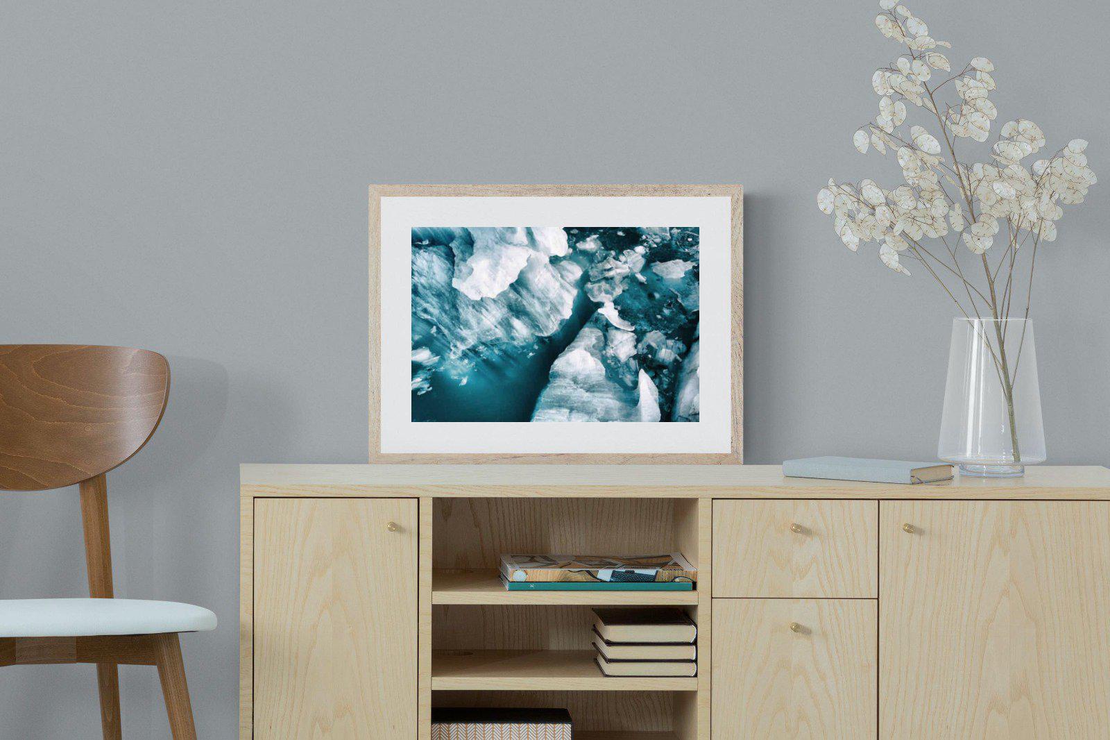 Arctic Lake-Wall_Art-60 x 45cm-Framed Print-Wood-Pixalot