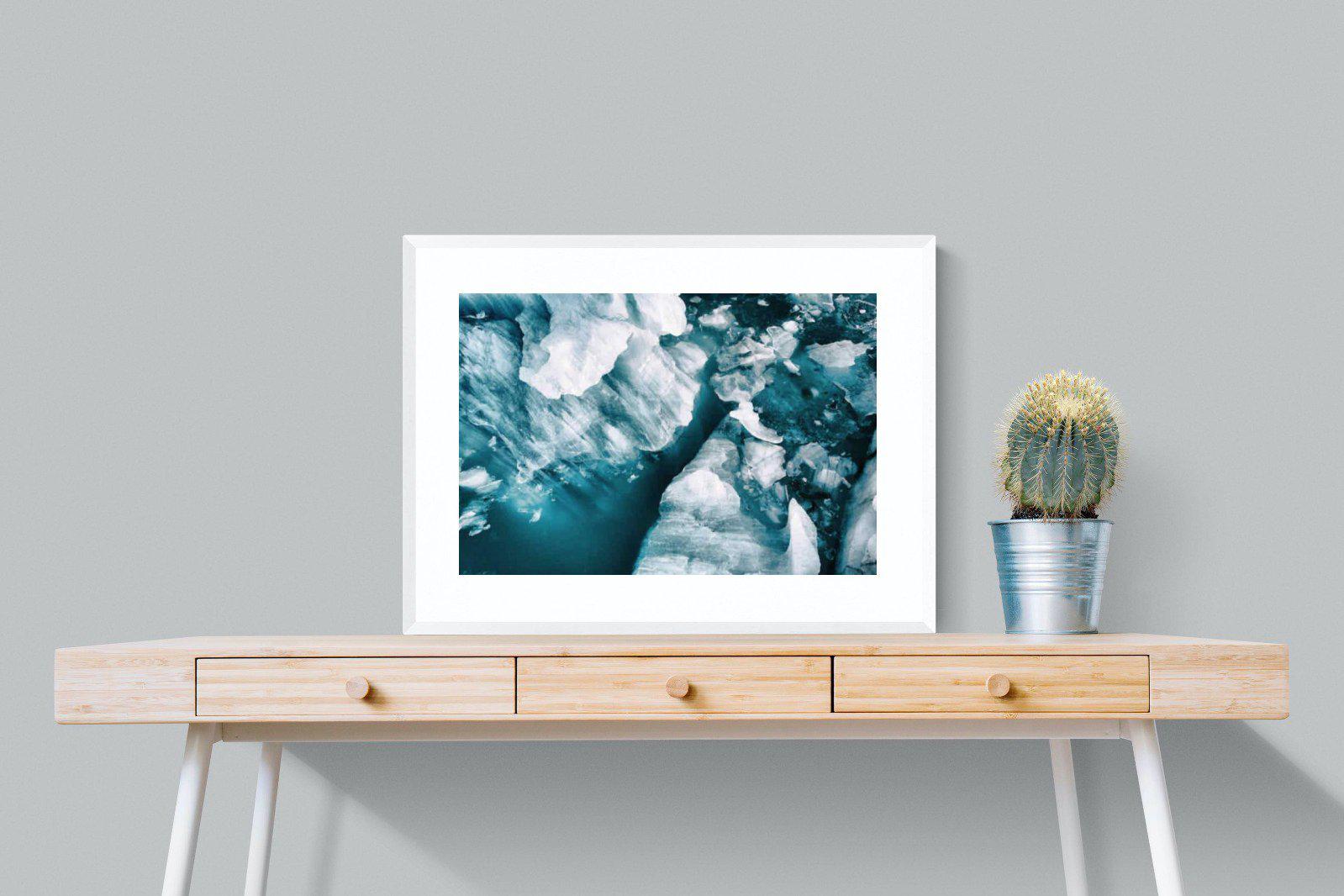 Arctic Lake-Wall_Art-80 x 60cm-Framed Print-White-Pixalot