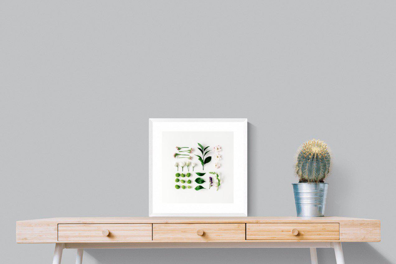 Arrangement-Wall_Art-50 x 50cm-Framed Print-White-Pixalot