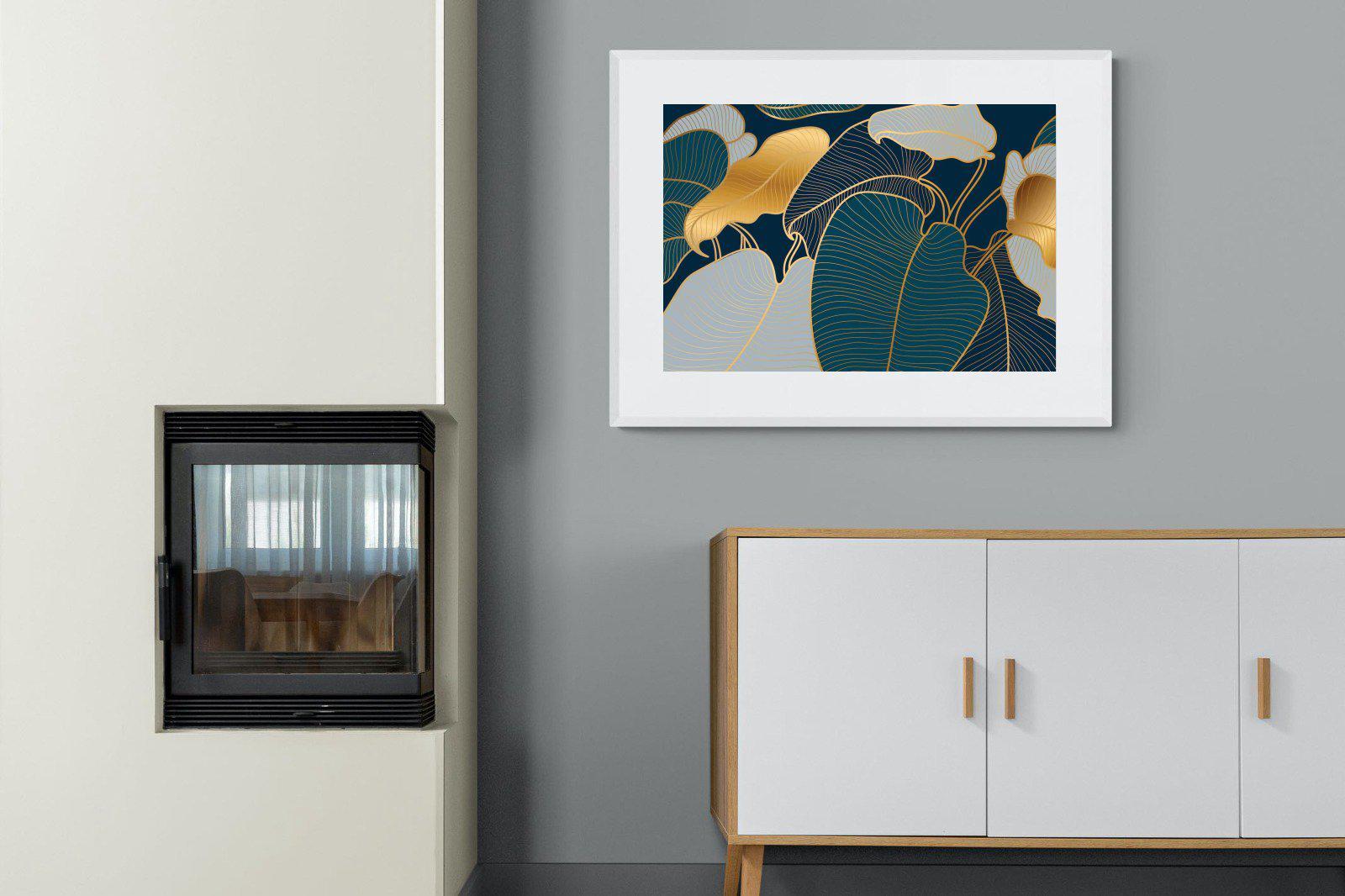 Art Deco-Wall_Art-100 x 75cm-Framed Print-White-Pixalot