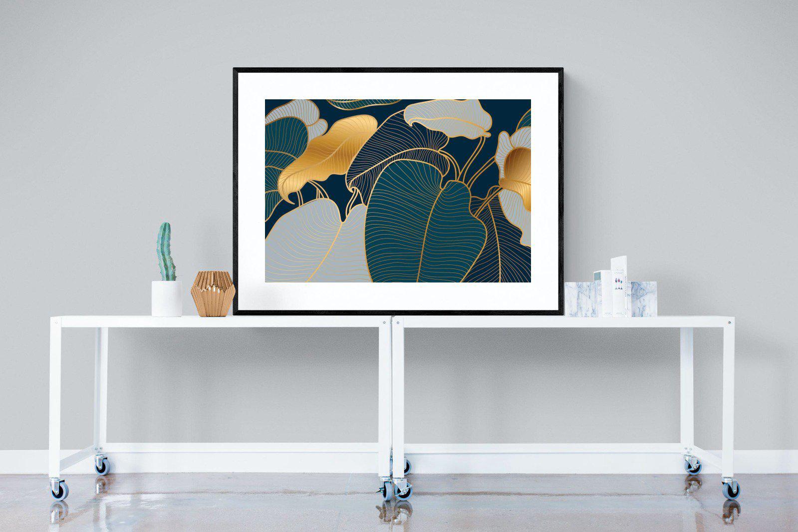 Art Deco-Wall_Art-120 x 90cm-Framed Print-Black-Pixalot