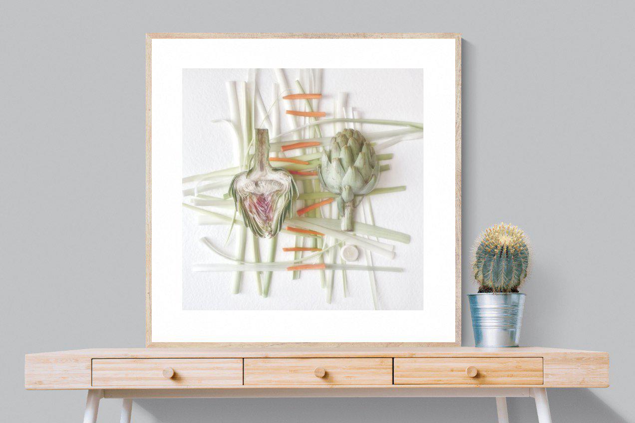 Artichokes-Wall_Art-100 x 100cm-Framed Print-Wood-Pixalot