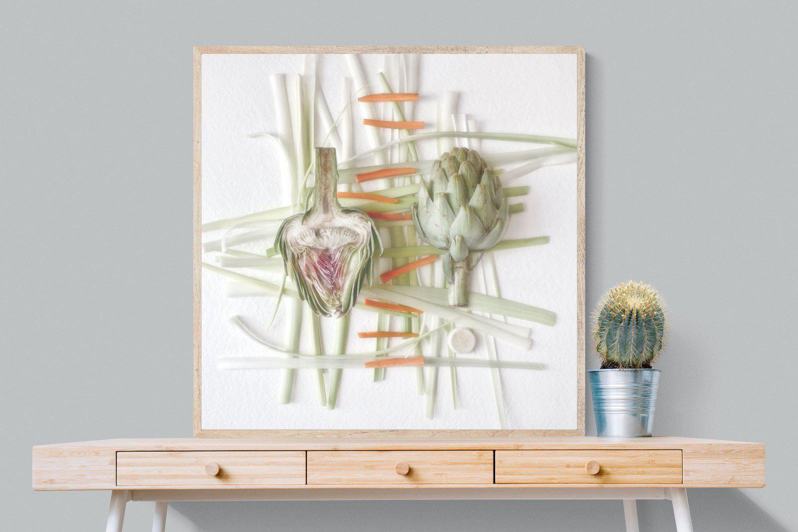 Artichokes-Wall_Art-100 x 100cm-Mounted Canvas-Wood-Pixalot