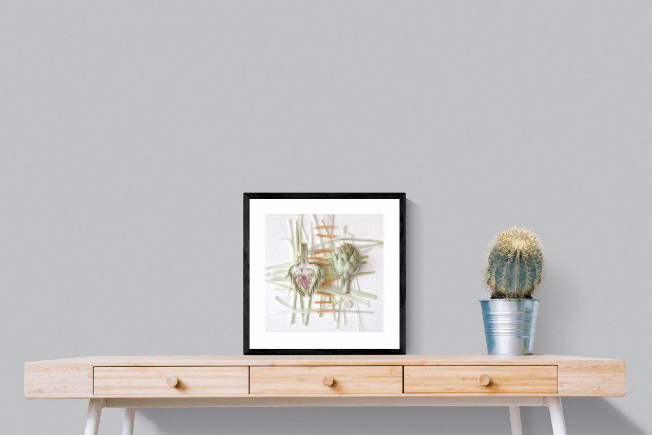 Artichokes-Wall_Art-50 x 50cm-Framed Print-Black-Pixalot
