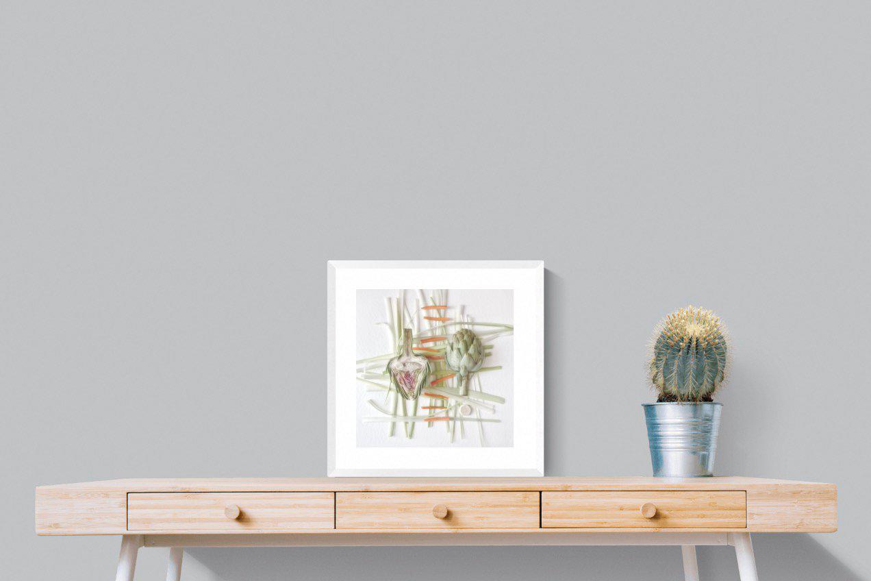 Artichokes-Wall_Art-50 x 50cm-Framed Print-White-Pixalot