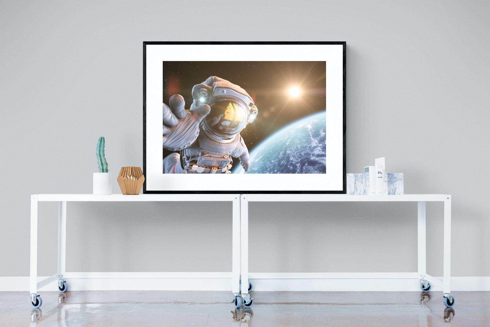 Astronaut-Wall_Art-120 x 90cm-Framed Print-Black-Pixalot