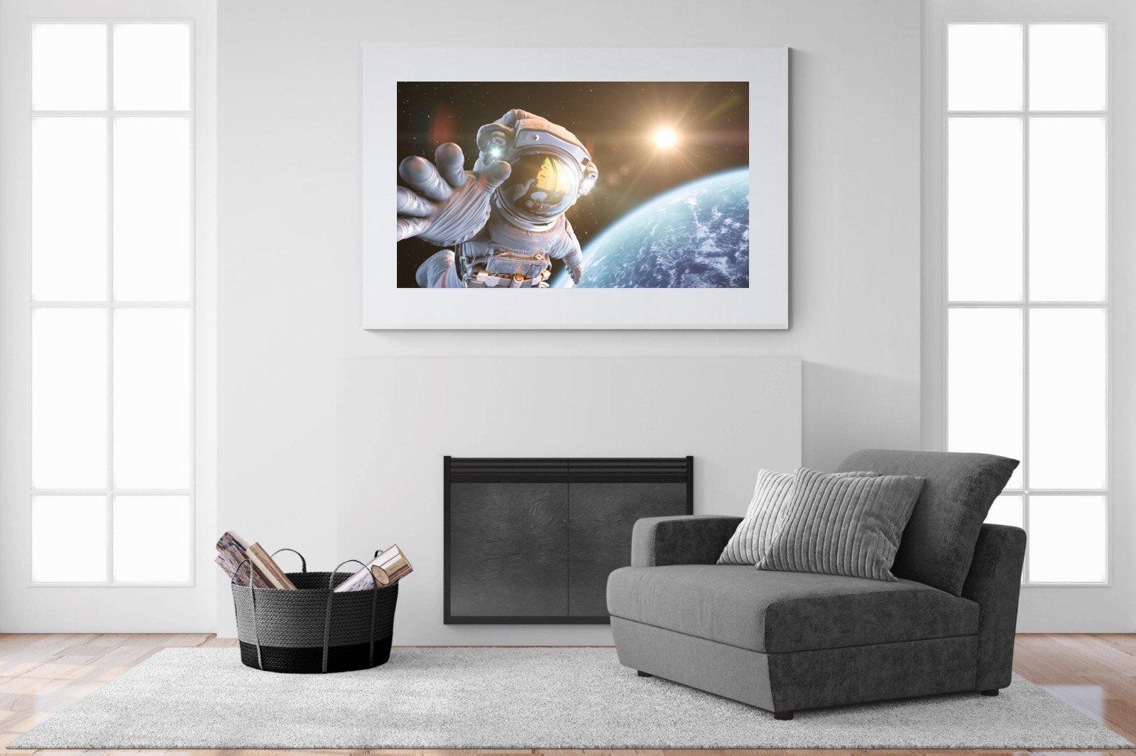 Astronaut-Wall_Art-150 x 100cm-Framed Print-White-Pixalot