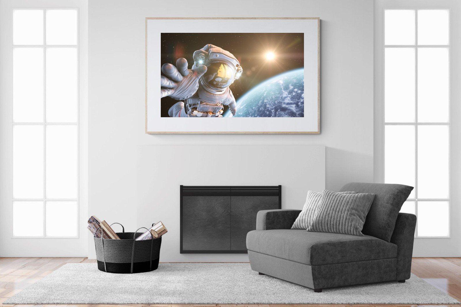 Astronaut-Wall_Art-150 x 100cm-Framed Print-Wood-Pixalot