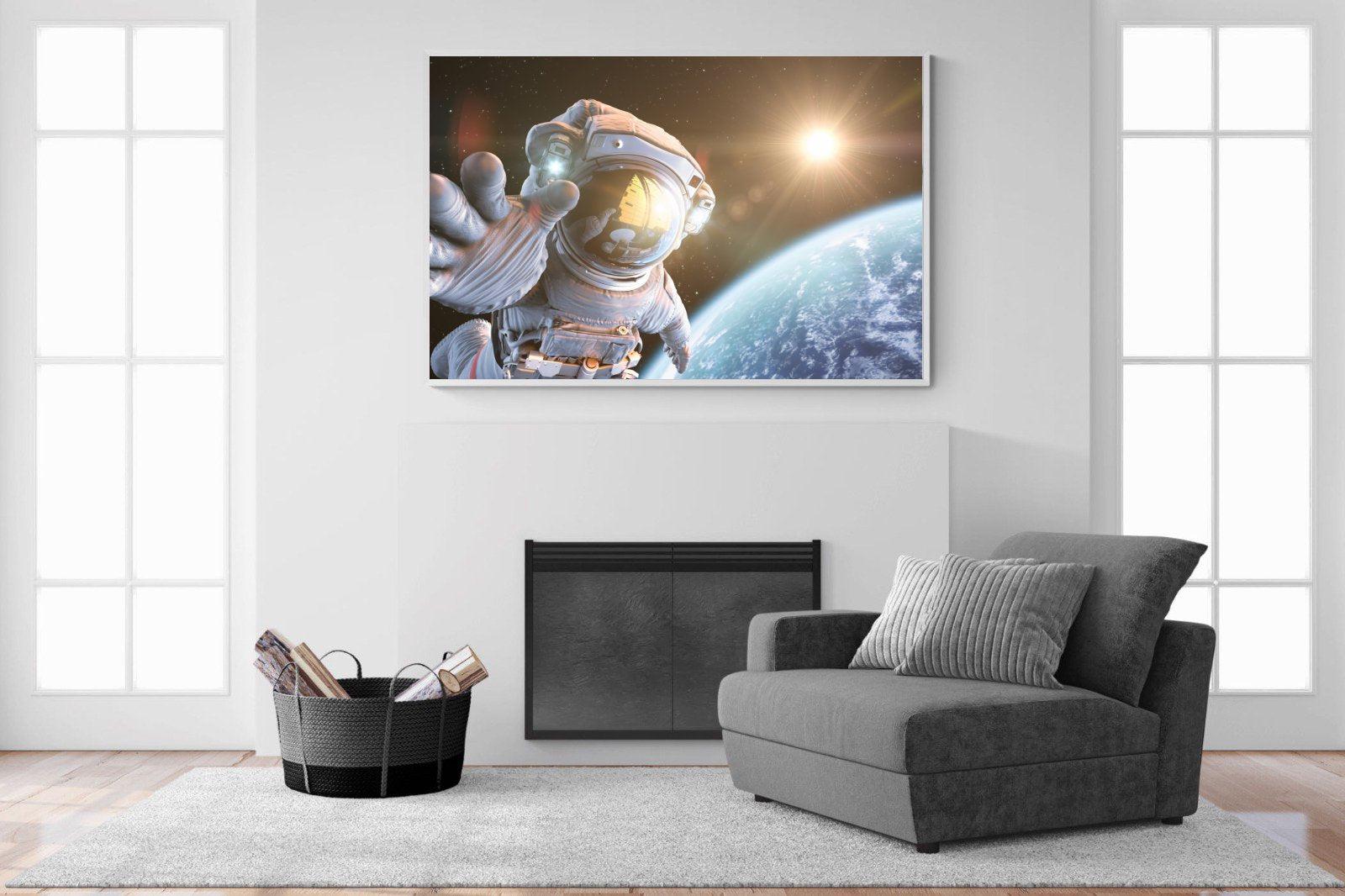 Astronaut-Wall_Art-150 x 100cm-Mounted Canvas-White-Pixalot
