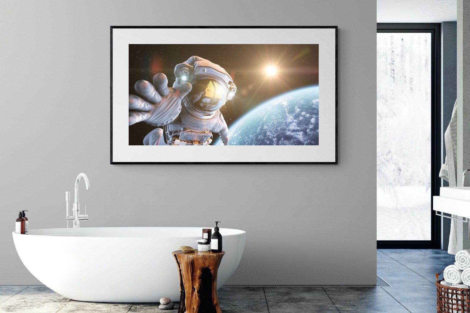 Astronaut-Wall_Art-180 x 110cm-Framed Print-Black-Pixalot