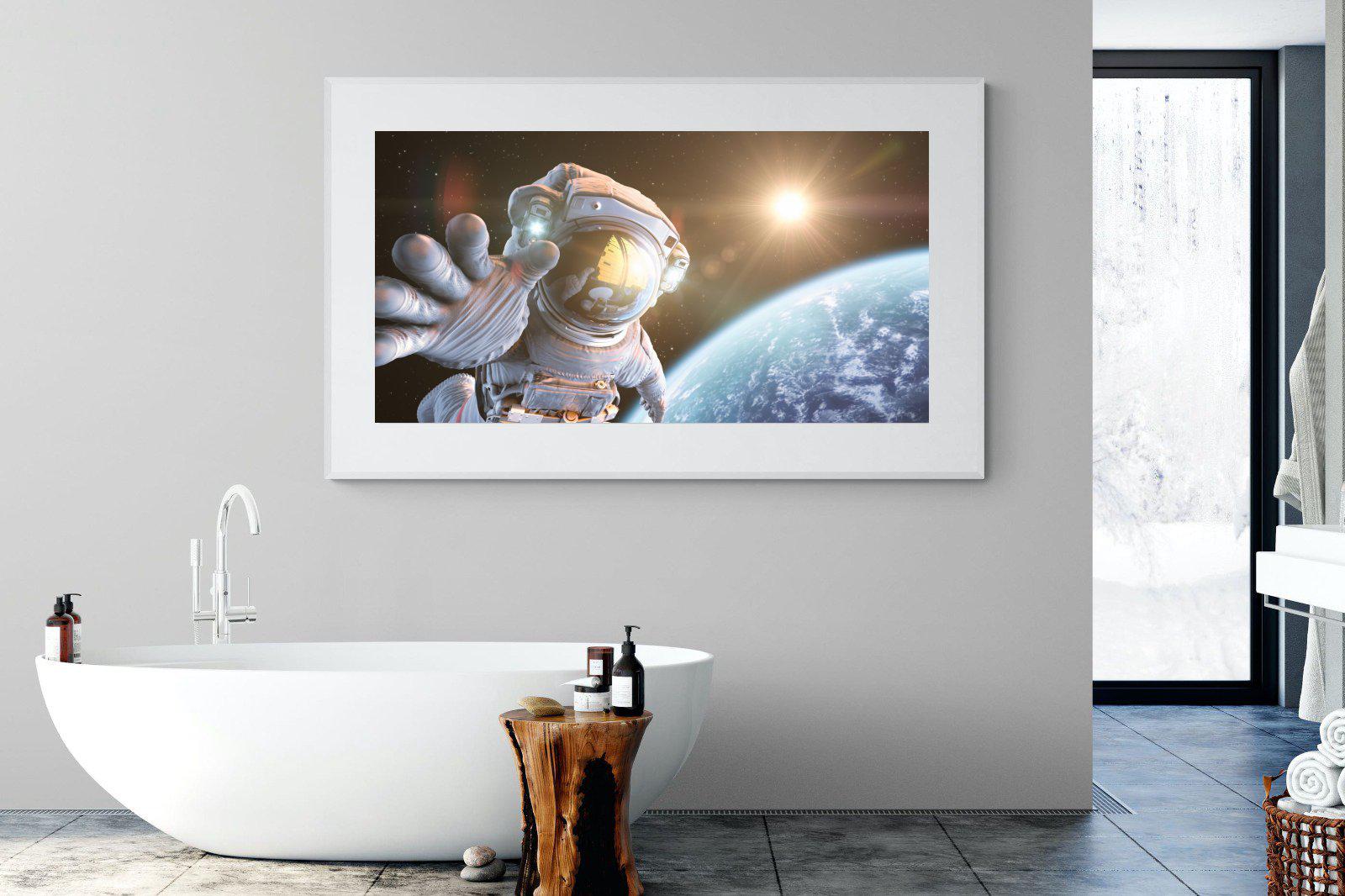 Astronaut-Wall_Art-180 x 110cm-Framed Print-White-Pixalot