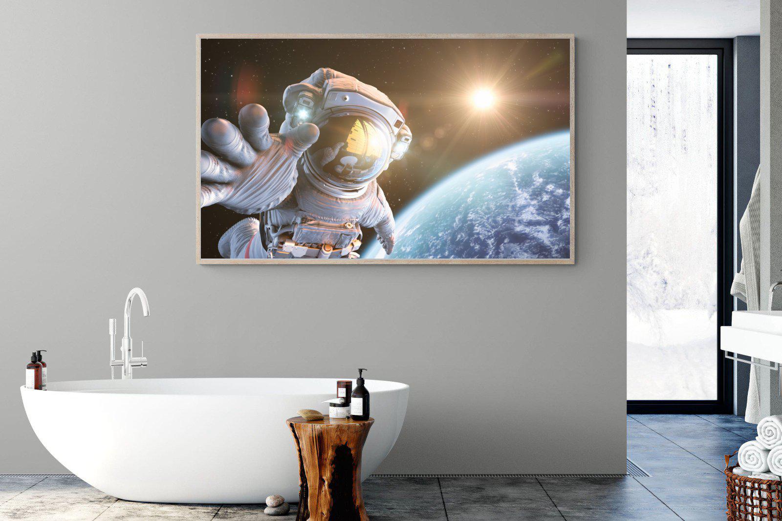 Astronaut-Wall_Art-180 x 110cm-Mounted Canvas-Wood-Pixalot