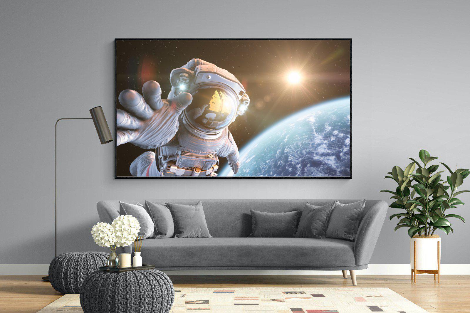 Astronaut-Wall_Art-220 x 130cm-Mounted Canvas-Black-Pixalot