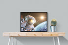 Astronaut-Wall_Art-80 x 60cm-Mounted Canvas-Black-Pixalot