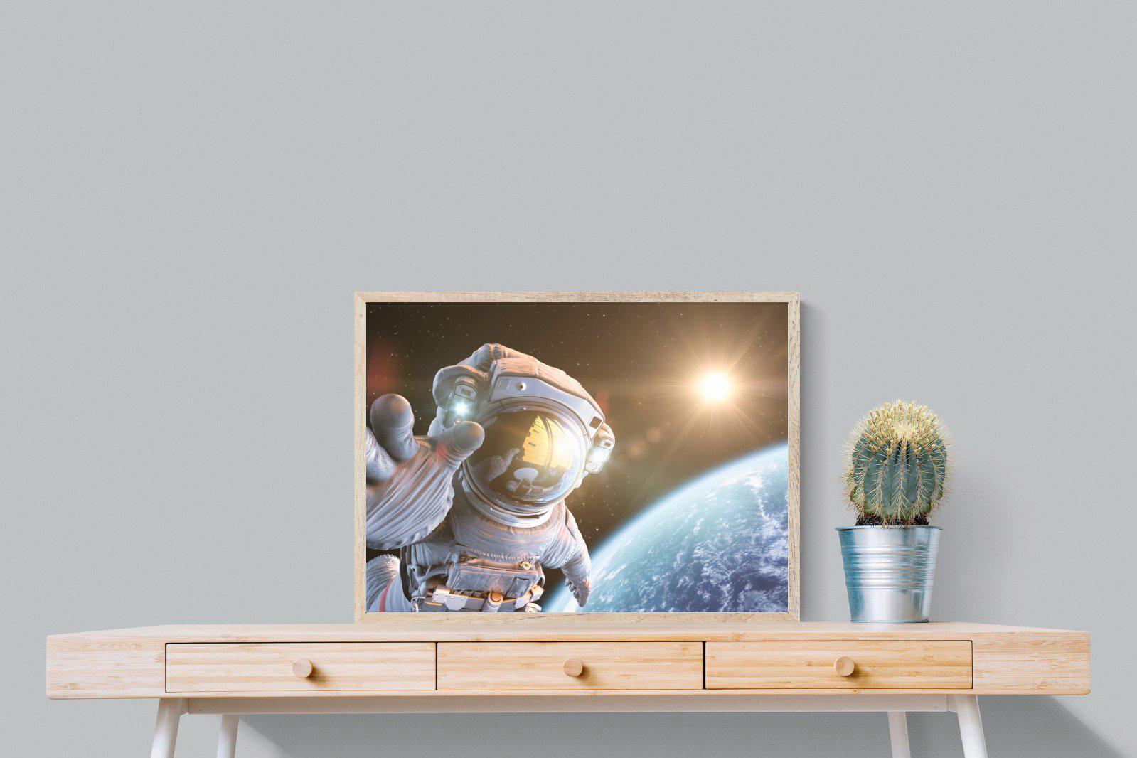 Astronaut-Wall_Art-80 x 60cm-Mounted Canvas-Wood-Pixalot