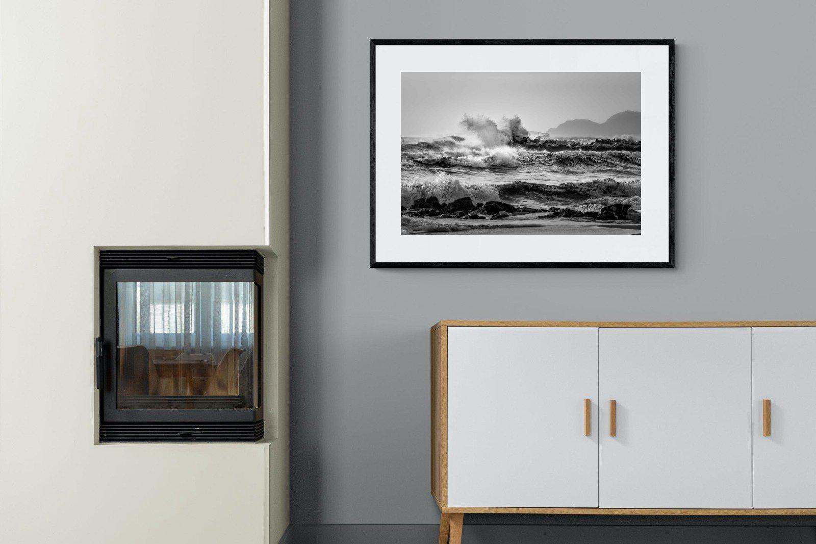 At Sea-Wall_Art-100 x 75cm-Framed Print-Black-Pixalot