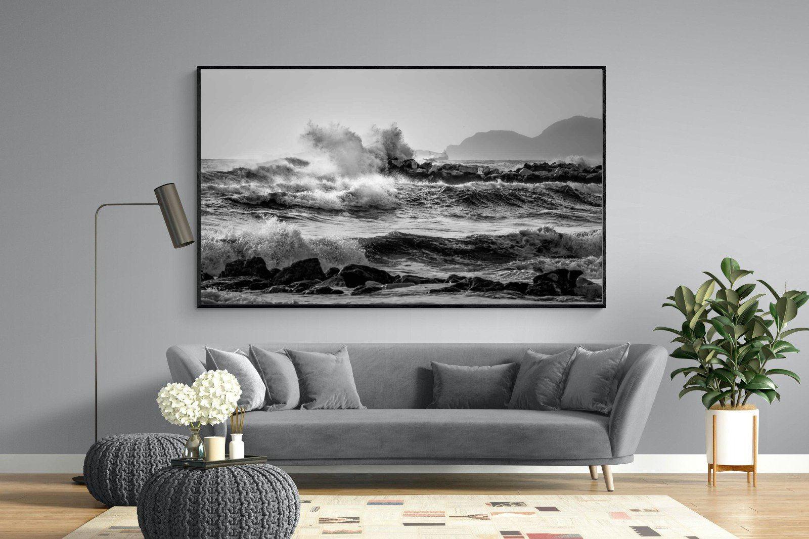 At Sea-Wall_Art-220 x 130cm-Mounted Canvas-Black-Pixalot