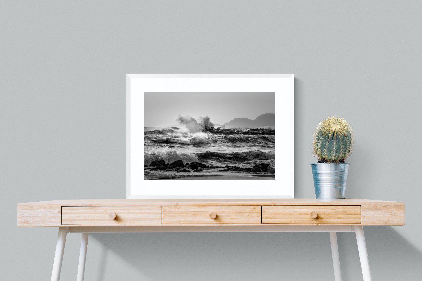At Sea-Wall_Art-80 x 60cm-Framed Print-White-Pixalot
