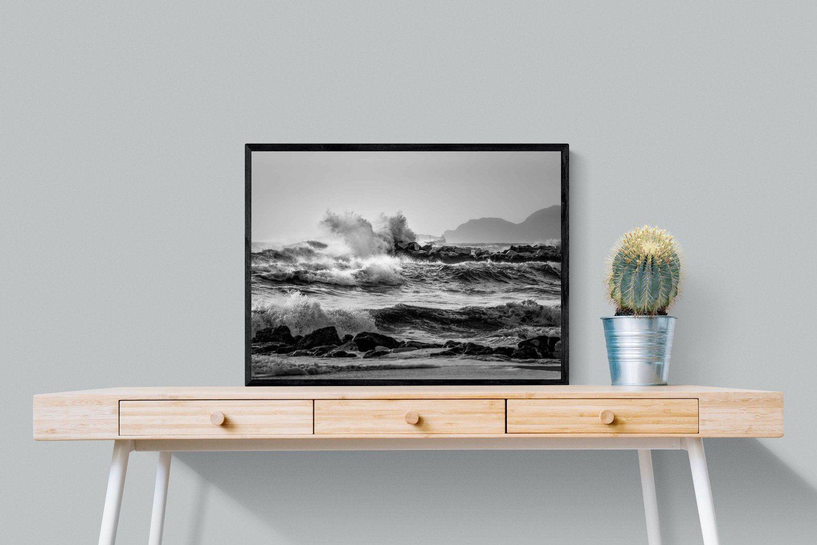 At Sea-Wall_Art-80 x 60cm-Mounted Canvas-Black-Pixalot