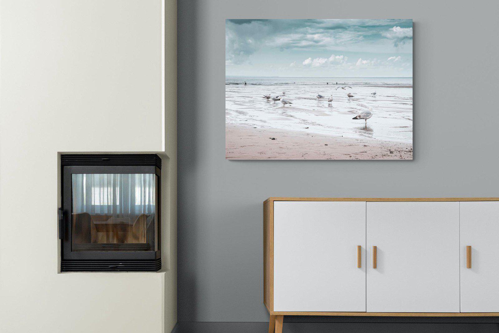 Atlantic Beach-Wall_Art-100 x 75cm-Mounted Canvas-No Frame-Pixalot