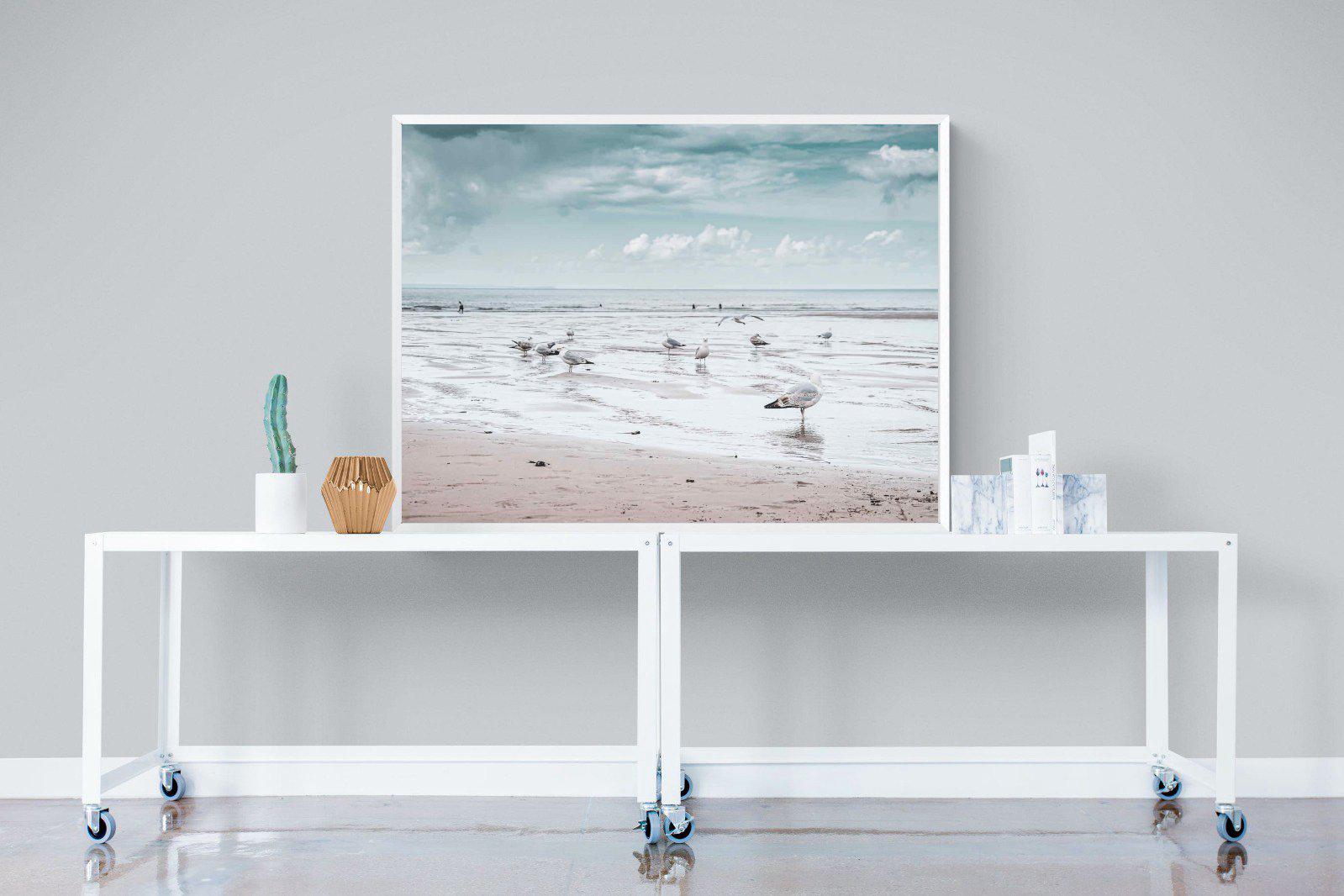Atlantic Beach-Wall_Art-120 x 90cm-Mounted Canvas-White-Pixalot
