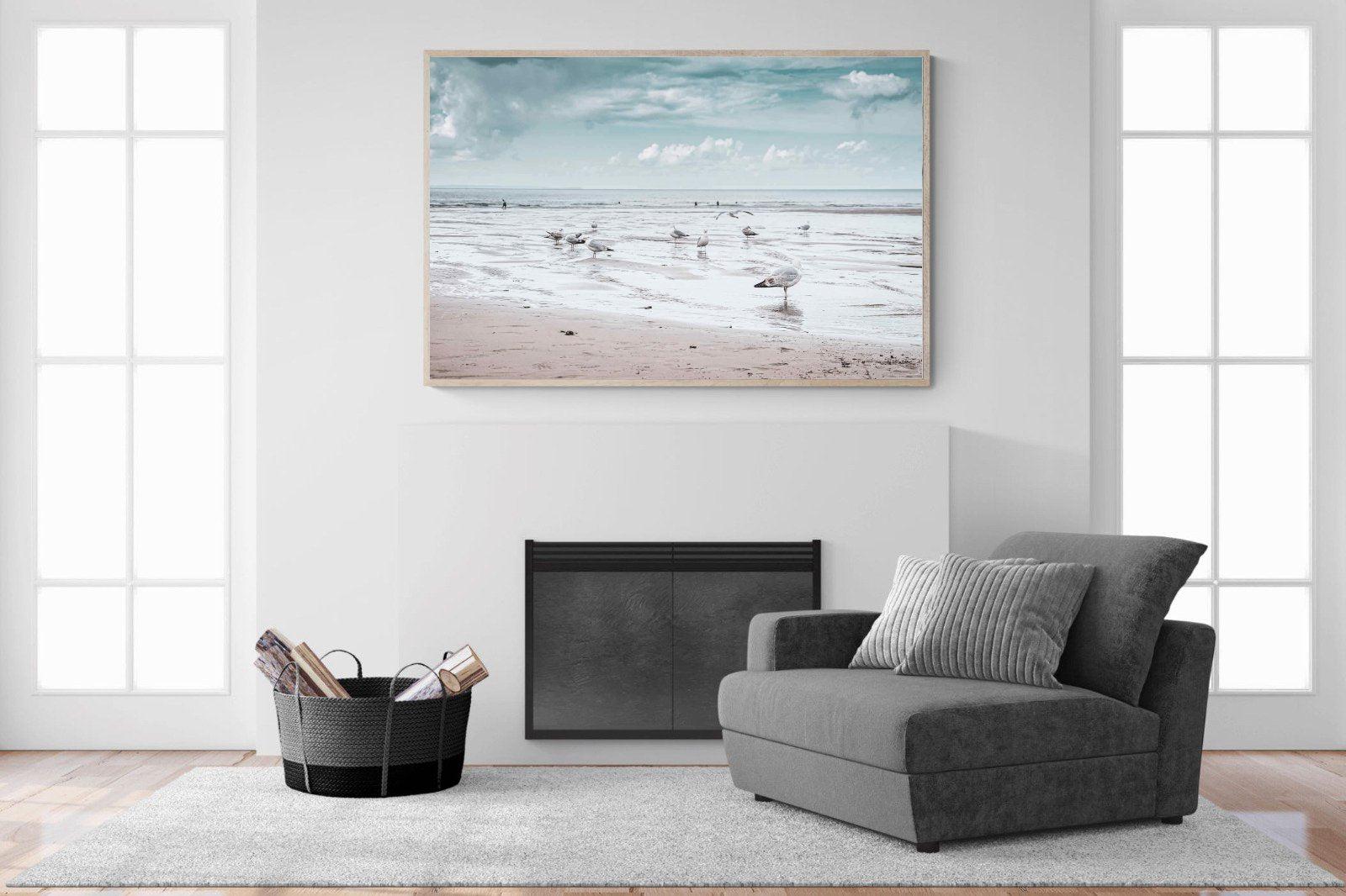 Atlantic Beach-Wall_Art-150 x 100cm-Mounted Canvas-Wood-Pixalot