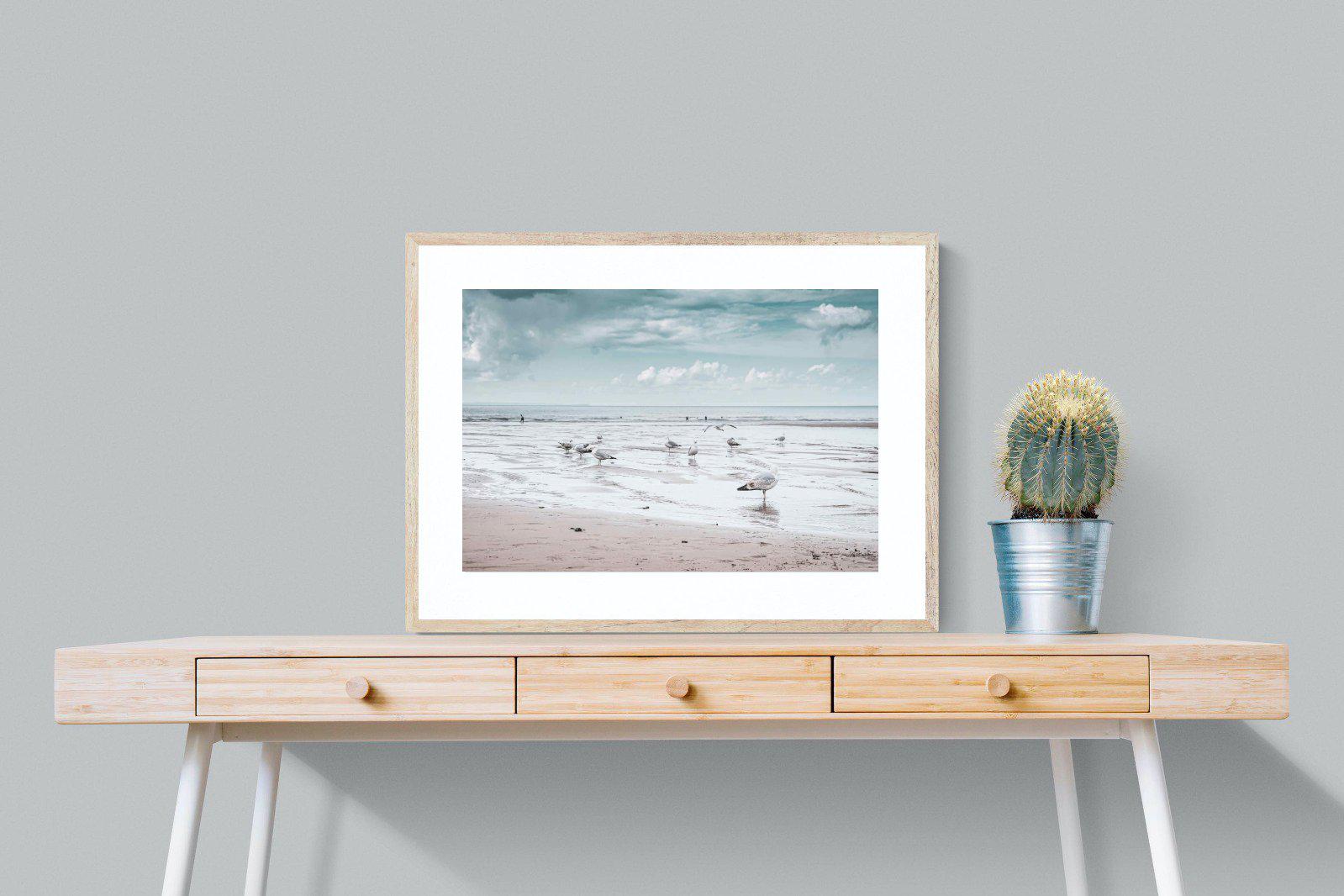 Atlantic Beach-Wall_Art-80 x 60cm-Framed Print-Wood-Pixalot