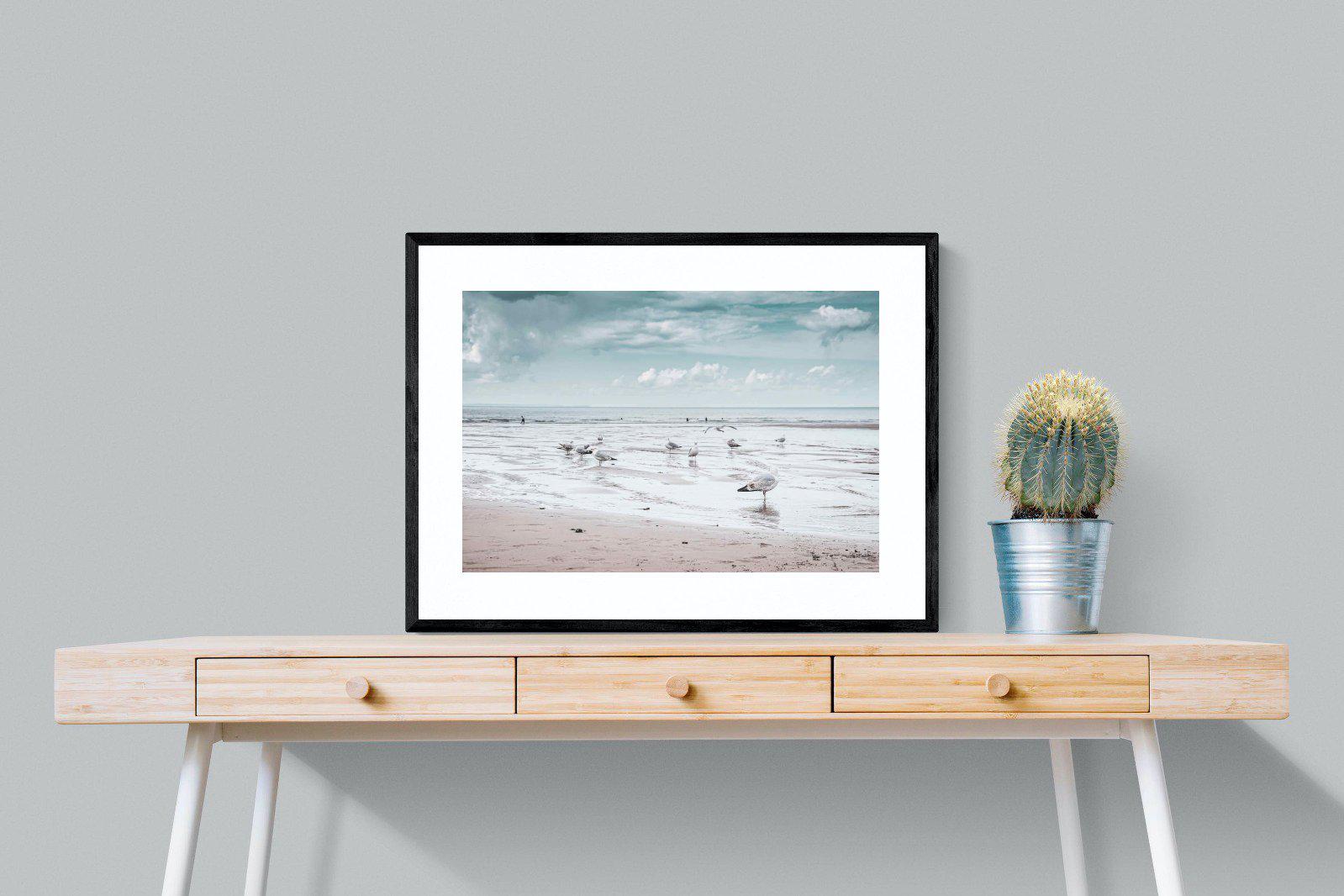Atlantic Beach-Wall_Art-80 x 60cm-Framed Print-Black-Pixalot