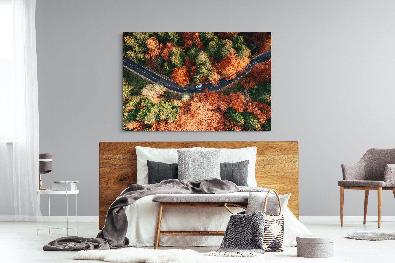 Autumn Drive-Wall_Art-150 x 100cm-Mounted Canvas-No Frame-Pixalot